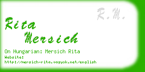 rita mersich business card